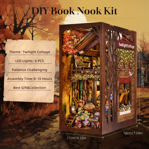 Kit de Modélisme DIY 3D <span class=keywords><strong>Maison</strong></span> Miniature Book Nook pour Adultes - Puzzle Écologique Créatif UV pour Décoration de Bibliothèque et Cadeaux - Product Image 3