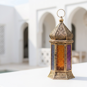 Faroles de Ramadán 2026, Último Modelo de Estilo Marroquí, Faroles de Vidrio Coloridos para Decoración del Hogar - Product Image 1