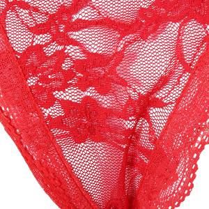 Ropa interior sexy para mujer Body Teddy Red Sexy Lace Body Suit Lencería de dos piezas Body con medias - Product Image 3