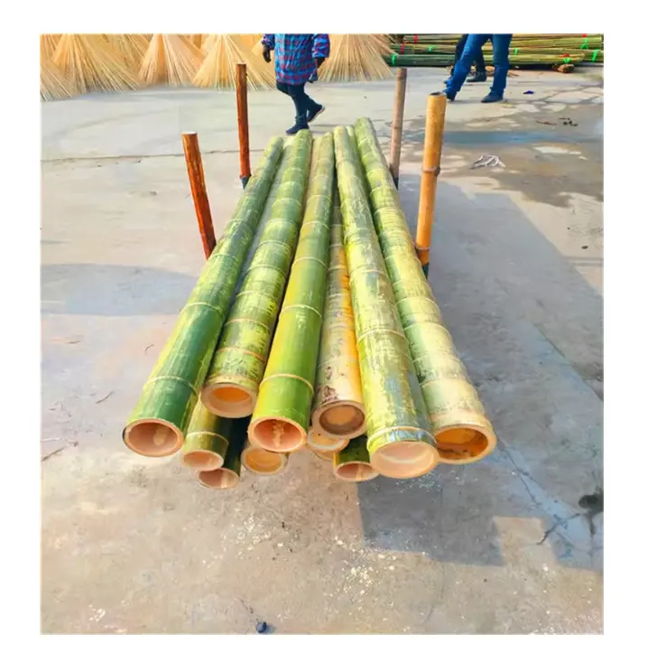 Bastões de bambu 100% naturais crus, estacas de bambu para agricultura, tamanhos grandes e diferentes