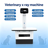 Détecteur de rayons X numérique vétérinaire 32kw avec logiciel d'imagerie Table de réglage électrique Détecteur clinique animale