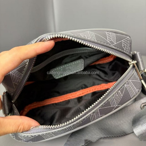 Sac <span class=keywords><strong>de</strong></span> sport décontracté pour <span class=keywords><strong>homme</strong></span> en cuir PU à carreaux, <span class=keywords><strong>de</strong></span> haute qualité, avec une apparence élégante et une <span class=keywords><strong>marque</strong></span> tendance - Product Image 6