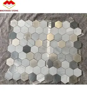 Modern Hexagon Mosaic Tiles Classic Design for Indoor and Outdoor Bathroom High Quality Factory Supply