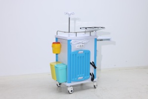 Универсальная современная тележка для экстренной помощи из АБС-пластика с 4 колесами, стабилизирующей системой и компактным складным дизайном для больниц и жилых помещений - Product Image 2