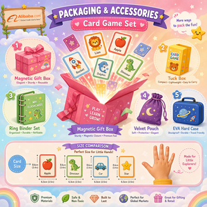 Carte Flash Personalizzate per Bambini, Stampa di Flashcard Educative, <span class=keywords><strong>Gioco</strong></span> di Memoria con Alfabeto e <span class=keywords><strong>Parole</strong></span>, Produttore OEM - Product Image 6