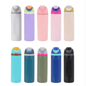 Vaso Térmico de Acero Inoxidable de Doble Pared con Aislamiento, Recubrimiento en <span class=keywords><strong>Polvo</strong></span>, Personalizado con Logotipo, 19oz 24oz 32oz, Botella de Agua Deportiva al Vacío con Pajita - Product Image 1