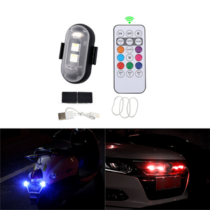 Feux stroboscopiques LED sans fil avec télécommande 7 couleurs USB Avion Voiture <span class=keywords><strong>Moto</strong></span> Vélo LED Drone <span class=keywords><strong>Lampe</strong></span> indicatrice de flash - Product Image 6