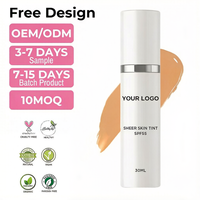 Crème Teintée SPF55 30ml à Couvrance Légère Effet Peau Nue avec Logo Personnalisé, Hydratant Teinté Éclat Naturel, Base de Maquillage Solaire Teintée – Vente en Gros