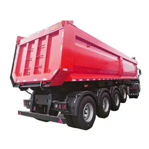 WS 3-4 Axles Hydraulic Rear dump semi trailer heavy duty customized 40-80T tipper