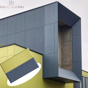 GAJ Arsitektur Modern Pelapis Dinding Tahan Api Tahan Air dengan Sistem Rain Screen dari Papan Semen Serat Berwarna untuk Eksterior - Product Image 1