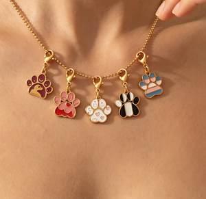 Gold Plated Stainless Steel Paw Print Charm Pendant Cute Animal Shape Unisex Fashion Jewelry Gift - Product Image 6