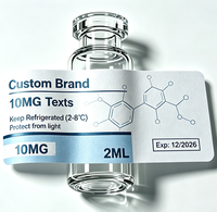 Autocollants en vinyle holographique personnalisés, étiquettes adhésives sensibles à la chaleur pour l'emballage de flacons de 3 ml, 5 ml, 10 ml, imperméables, protégés contre les UV