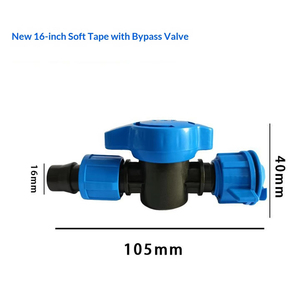 DaringFish 16mm Yumuşak Bantlı Bypass Valf Damla Sulama Bağlantı Parçası Mavi/Siyah Tarımsal Su Dağıtım Sistemi - Product Image 3
