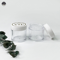 Pot cosmétique vide en PET transparent OEM de 100 ml, 200 ml, 300 ml, 350 ml pour crème de soin et gommage corporel avec bouchon à vis