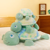 Tortue chaude coquille oreiller de couchage jouets en peluche Halloween peluche océan Animal en peluche oreiller en peluche coloré vert tortue de mer