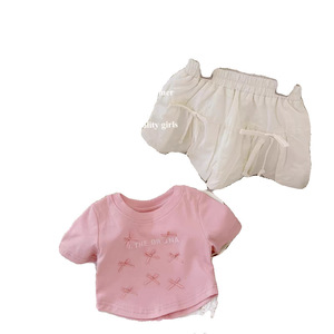 Tongxingyuan Baby Girls Summer Ballet Style Top And Skirt Set Breathable Thin Short Sleeve Princess Outfit - Product Image 5