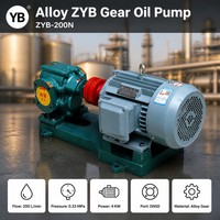 ZYB 200 Hochleistungs-Getriebeölpumpe 200 LPM 4 KW Legierungsstahl-Getriebe Hochleistungs-Rückstandsöltransferpumpe 1440 U/min Mit Motor