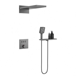 Sistema mezclador oculto de botón con logotipo OEM ODM de alta calidad con <span class=keywords><strong>termostato</strong></span> de ducha de mano - Product Image 2