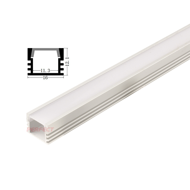 Aluminium Alloy 6063-T5 Square LED Strip Light T3-T8 Temper 10/30/60/90 Degree Beam Angle Decorative Opal Diffuser Anodic/Powder