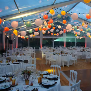 Tenda Marquee Trasparente in Alluminio 15x25m per 300 Persone, Impermeabile in PVC per Matrimoni ed Eventi all'Aperto - Product Image 2