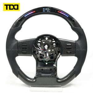 พวงมาลัยคาร์บอนไฟเบอร์แท้ TDD พร้อมไฟ LED สไตล์รถแข่ง สำหรับนิสสัน นาวาร่า - Product Image 1