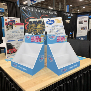 Modern White PVC <strong>Display</strong> Rack for <strong>Drinks</strong> Recyclable Film-Coated Advertising <strong>Counter</strong> Exhibition Front Ads Box - Product Image 2