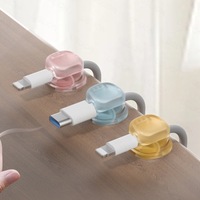 Kit de 6 organisateurs de câbles adhésifs en plastique de haute qualité avec pinces personnalisées pour écouteurs et écouteurs intra-auriculaires