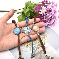 Bracelet personnalisé de charme de bijoux de dôme d'époxy en métal de logo personnalisé