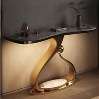 Table d'entrée de luxe moderne et simple, table d'entrée pour salon, table de présentation, table décorative murale pour couloir