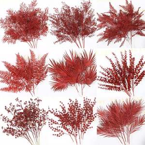 Ramo de Flores Artificiales para Techo de Capilla de Boda con Bayas Rojas, Phalaenopsis y Flores de Amapola de Seda para Decoración de Celebraciones de Boda - Product Image 4