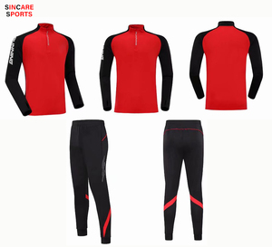 1/4 Cam Dây kéo đào tạo bóng đá phù hợp với ấm lên áo khoác cho nam giới tùy chỉnh logo của bạn - Product Image 5