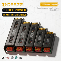 Transformateur pour bande lumineuse LED linéaire, boîtier en aluminium ultra-fin DESEE, alimentation LED AC-DC 12V/24V pour éclairage intérieur