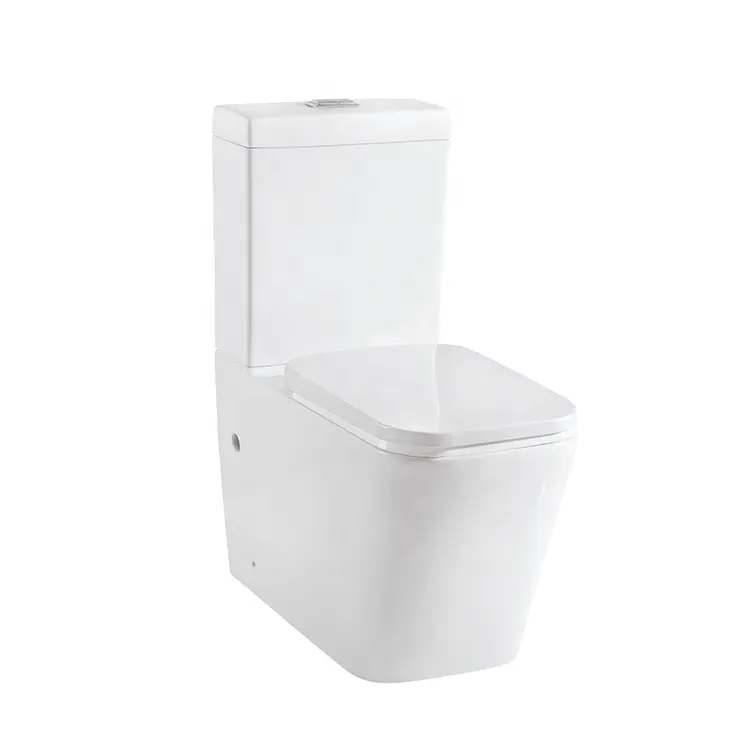 Ceramic Water Closet Rimless Bathroom Design Toilet Modern Two Piece Round Hotel Water Saving M5 Easy Cleaning & Anti Bacteria