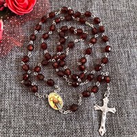Chapelet de prière multicolore en cristal clair, livraison gratuite, 10 couleurs, perles à facettes, chapelet de prière catholique en cristal