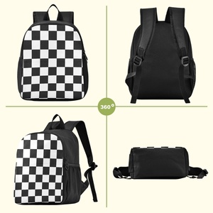Organizing Custom Checker Flag Print <b>Backpack</b> Trendy Simple Little Book Bag for Primary <b>School</b> Bags - Product Image 6
