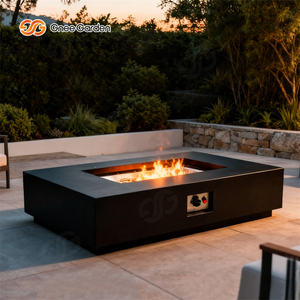 Table à feu rectangulaire d'extérieur de style moderne et simple, foyer au gaz naturel pour patio extérieur - Product Image 3