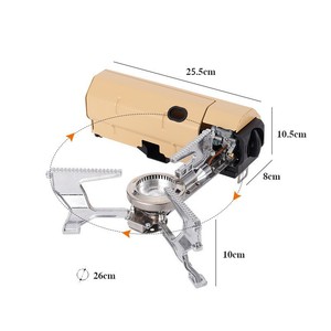Portable Folding Camping <b>Stove</b> 25.5cm Windproof With Ignition Outdoor Use - Product Image 1