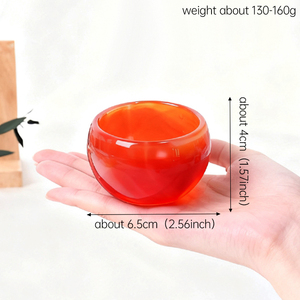 จานรองแก้วชาหินอาเกตแดงธรรมชาติทรงกลมสำหรับตกแต่ง ลดราคาพิเศษ - Product Image 2