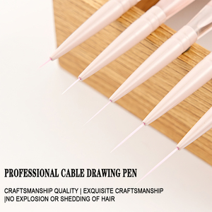 Set de 5 stylos acryliques à base de poudre de fumée, pinceau plat synthétique, peinture extrêmement fine pour ongles <span class=keywords><strong>spéciaux</strong></span>, professionnel japonais - Product Image 4