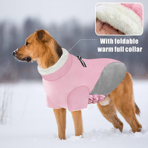 Qiqu fournitures pour animaux de compagnie personnalisé nouveau concepteur <span class=keywords><strong>chien</strong></span> manteau d'hiver <span class=keywords><strong>chien</strong></span> veste hiver chaud polaire doublé animal coupe-vent réfléchissant <span class=keywords><strong>chien</strong></span> <span class=keywords><strong>neige</strong></span> costume - Product Image 2