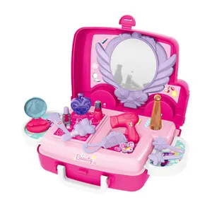 Лучший подарок для девочек, набор для макияжа, забавная Дошкольная игрушка, набор для макияжа с зеркалом