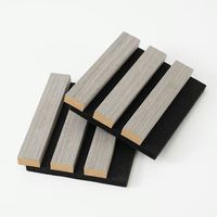 Panneaux acoustiques en lattes de bois pour mur, panneaux insonorisants avec dos en feutre noir pour bureau, studio et salle de réunion