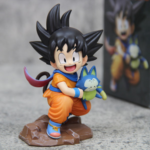 Exquisita Figura Coleccionable de Son Goku de DBZ en su Clásico Traje Naranja con Muñeco de Gato en Base de <span class=keywords><strong>Roca</strong></span> para Colección de Fans de DBZ - Product Image 2
