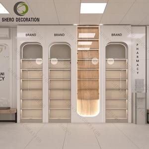 Conception de comptoir de pharmacie écologique et durable, design moderne d'intérieur de pharmacie pour l'affichage des médicaments - Product Image 1