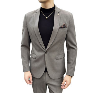 Pantalon de <span class=keywords><strong>costume</strong></span> vintage pour homme, coupe ample, style <span class=keywords><strong>hipster</strong></span>, élastique, bas large, taille haute, infroissable, 320g, tissé, avec braguette zippée - Product Image 3