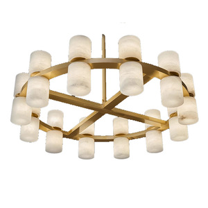 <span class=keywords><strong>Lampadario</strong></span> <span class=keywords><strong>a</strong></span> <span class=keywords><strong>Sospensione</strong></span> <span class=keywords><strong>LED</strong></span> in Rame Massiccio Dorato e Alabastro, Stile Postmoderno di Lusso, AC 85-265V, per Soggiorno e Sala da Pranzo - Product Image 5