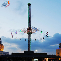 Attraction populaire de parc d'attractions : Manège volant à sensations fortes, manège de fête foraine extérieur, Tour volante personnalisée à vendre