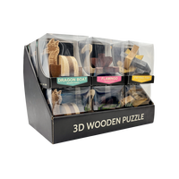 Puzzle en bois 3D bateau dragon, Flaminogo, puzzle poisson volant en affichage