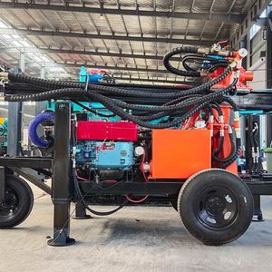 Factory Supply <b>Small</b> Water Well <b>Drilling</b> Rigs Wheeled Hydraulic 130m Water Well <b>Drilling</b> Rig - Product Image 2