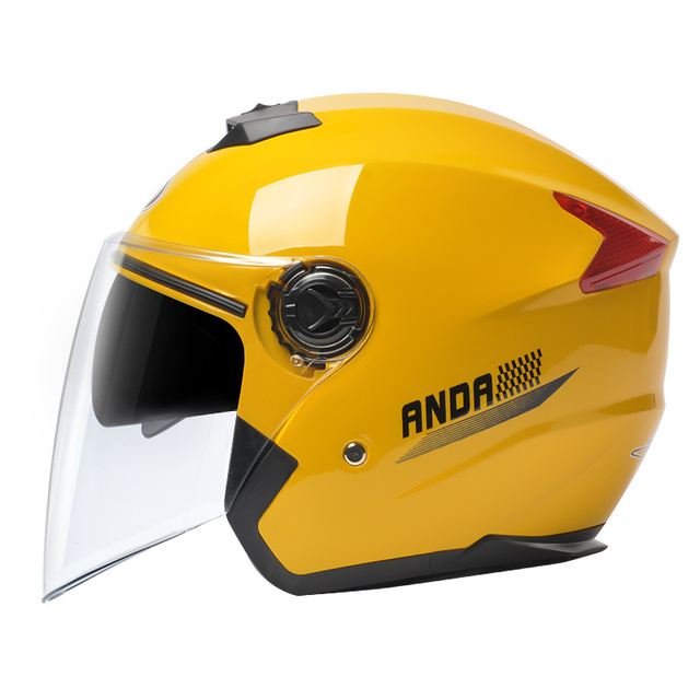 Unisex Retro Half Face Motorcycle AD Helmet with Dual Visor Unique Design Summer Scooter Head Guard for Men Women Condition New